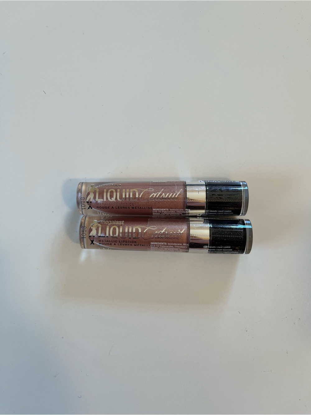 2 New Wet N Wild Megalast Liquid Catsuit  Metallic Lipstick Honeyglaze 960